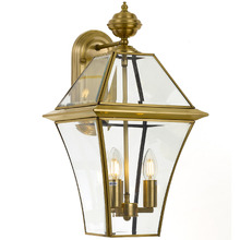 Brass Rye 3 Light Metal Wall Light